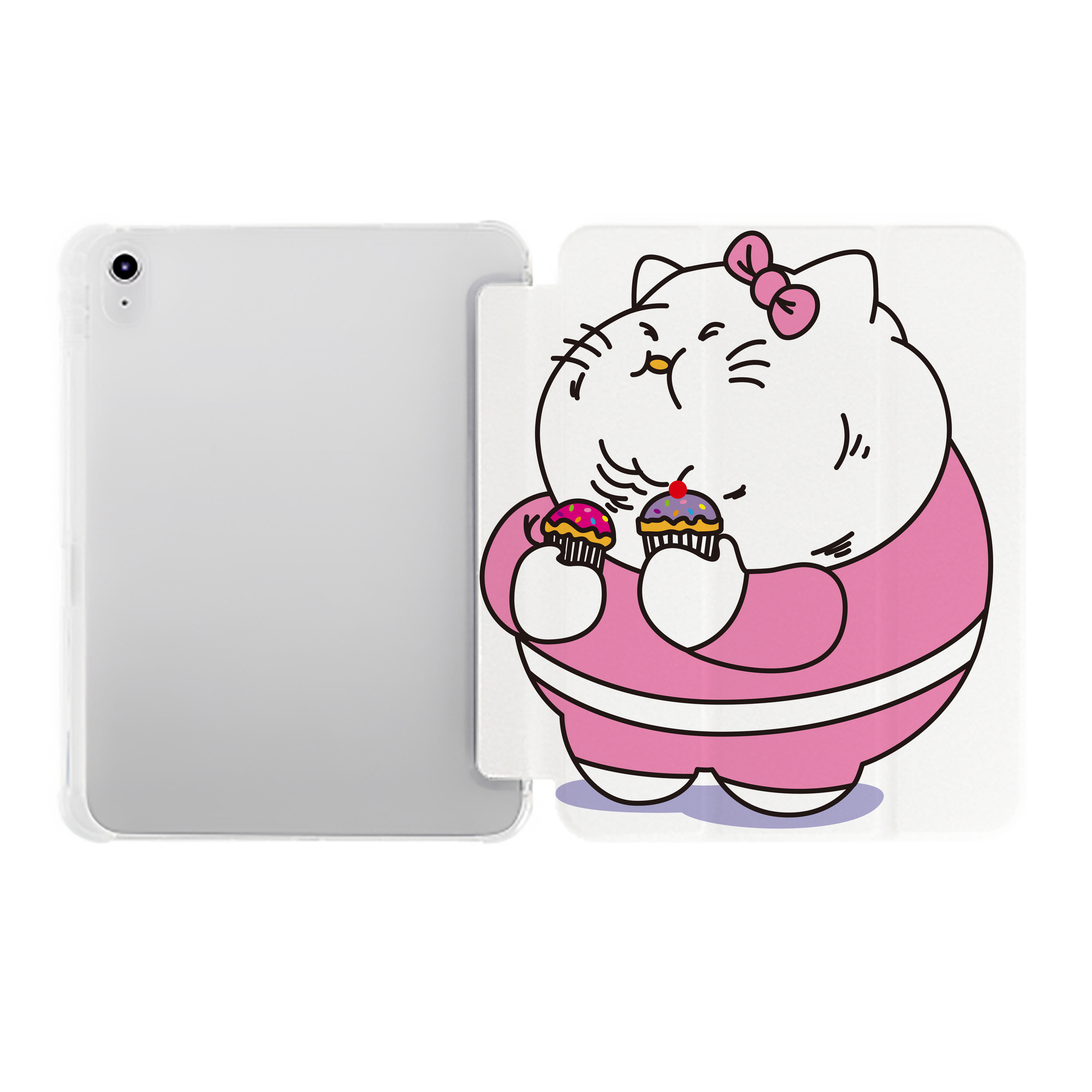 （画像用） Hello Kitty ハローキティ IPad ケース ペン収納付き 三つ折りスタンド PUレザー×シリコン 対応機種9.5/10.5/10.9インチ